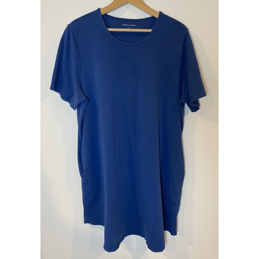 Universal Standard T Shirt Dress Pockets Blue Size Medium M 18 20